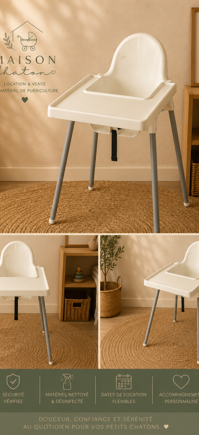 Chaise haute IKEA d'occasion — Maison Chaton