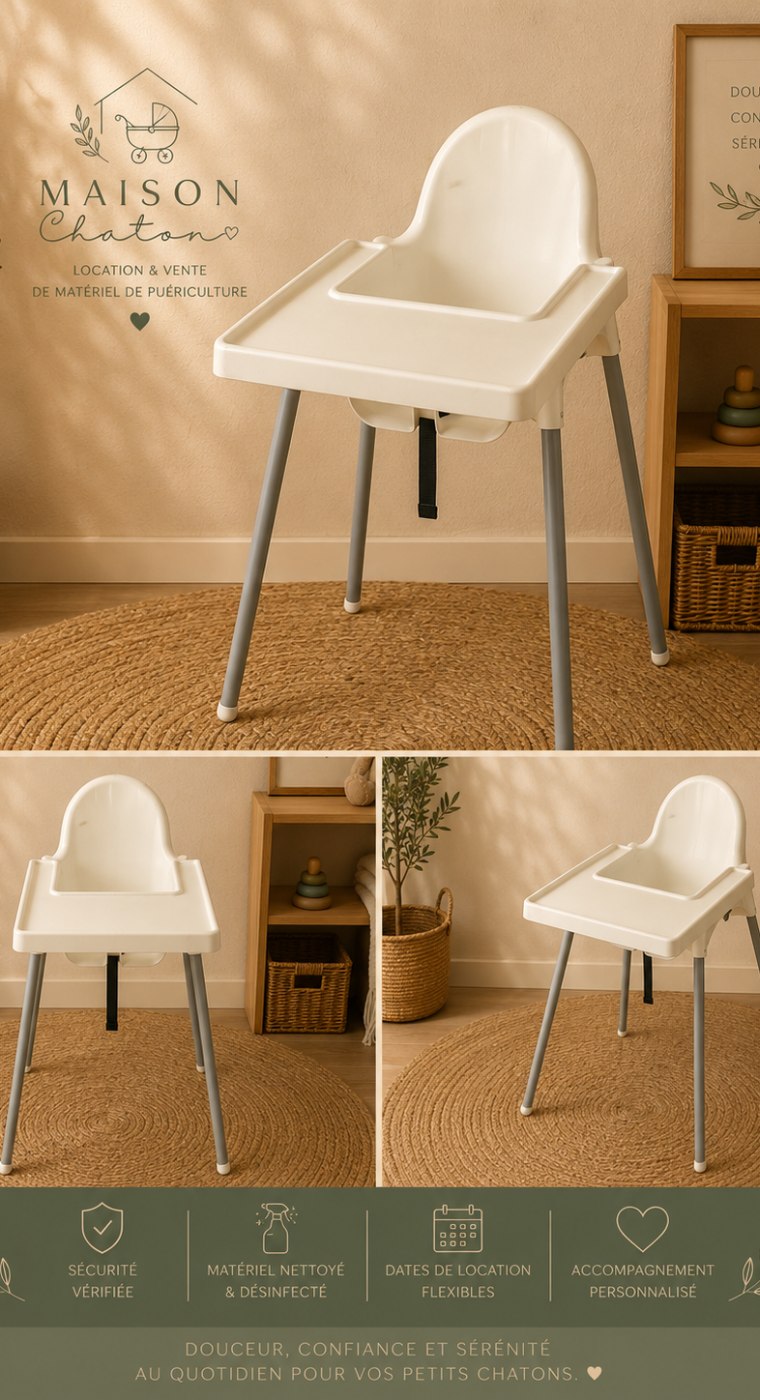 Chaise haute IKEA d'occasion — Maison Chaton